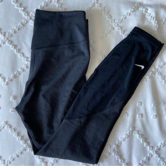 Nike Dri-Fit Running Leggings Black High Rise Gym Workout Yoga Active Hiking S - Picture 8 of 12